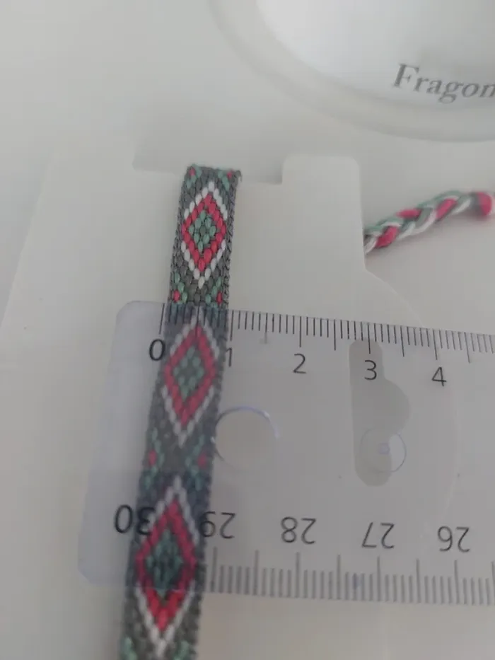 Bracelet tissé fine couleur grise - photo numéro 3