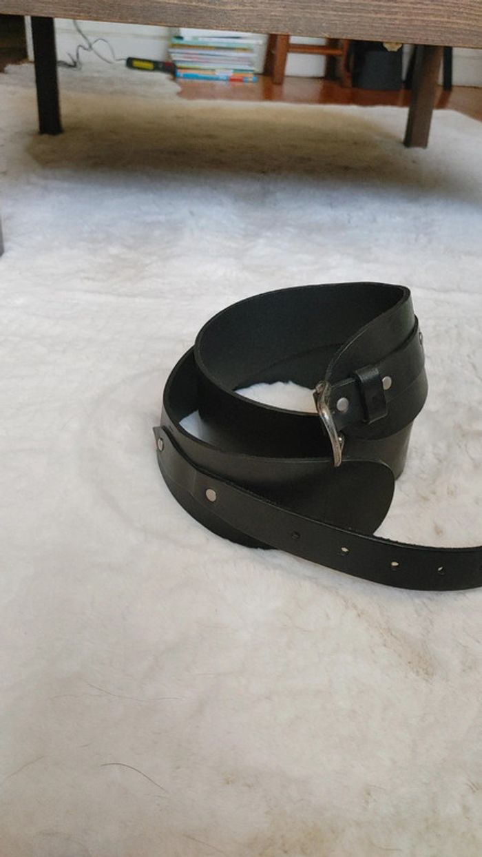 Ceinture en cuir véritable vachette - photo numéro 4