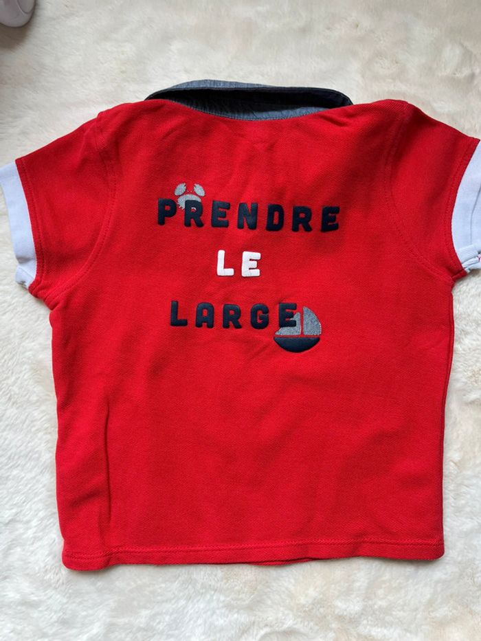 Polo manche courte rouge Obaibi - 18 mois - photo numéro 5