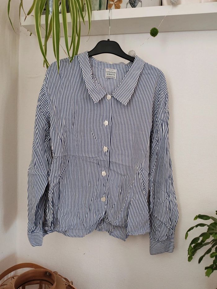 Chemise rayées bleue et blanche