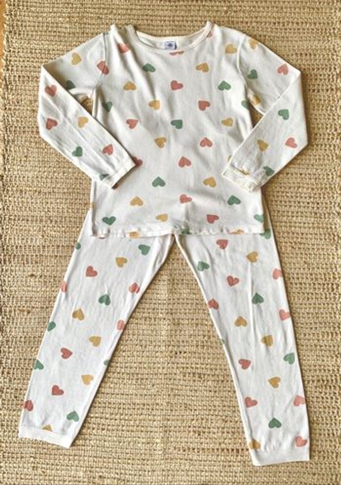 Pyjama 2 pièces Petit Bateau motif cœur - photo numéro 2
