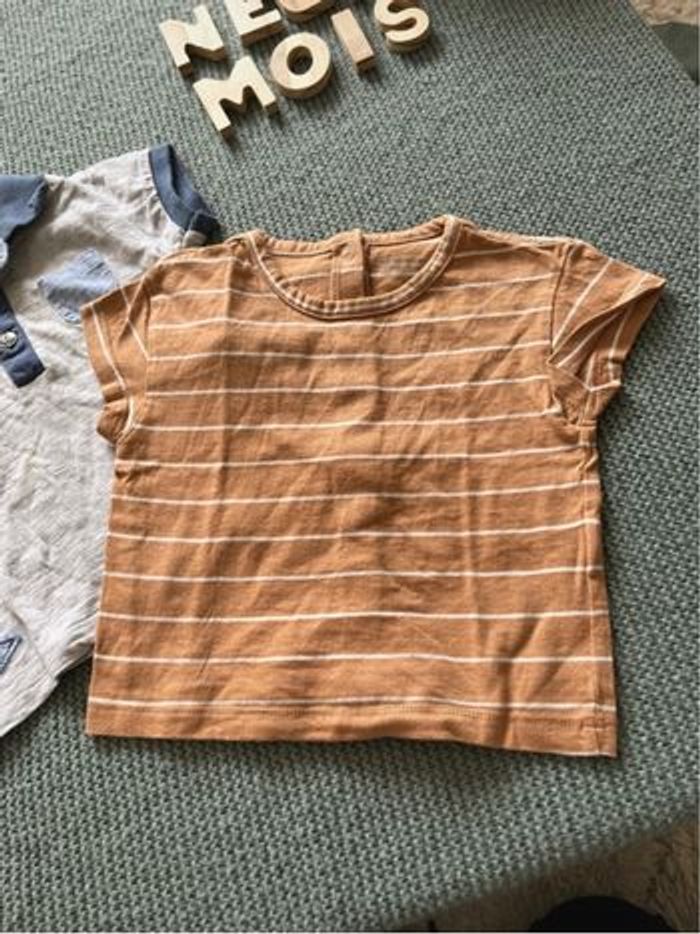 Lot t-shirt et polo taille 9 mois - photo numéro 3