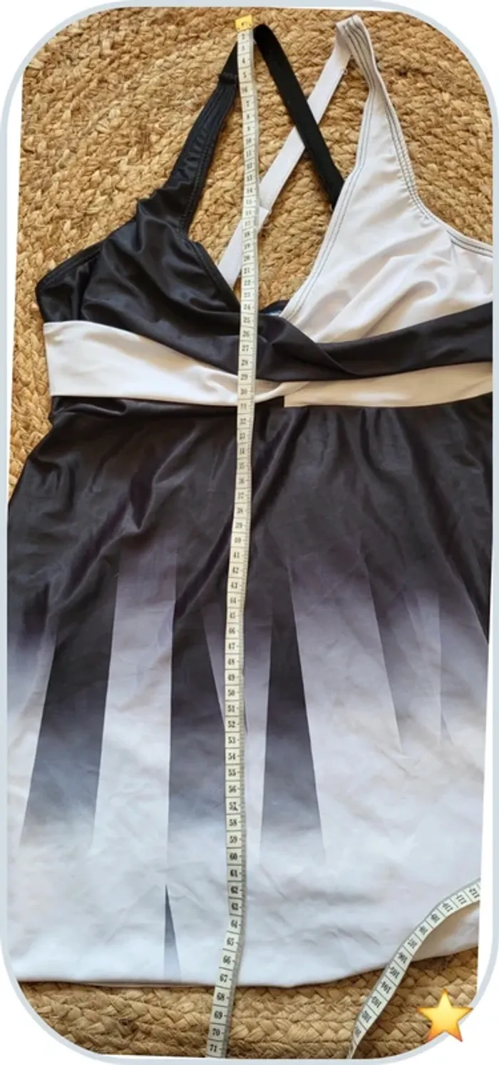 Maillot de bain 1 pièce Denater – Taille M – Très bon état - Noir et Blanc - photo numéro 4