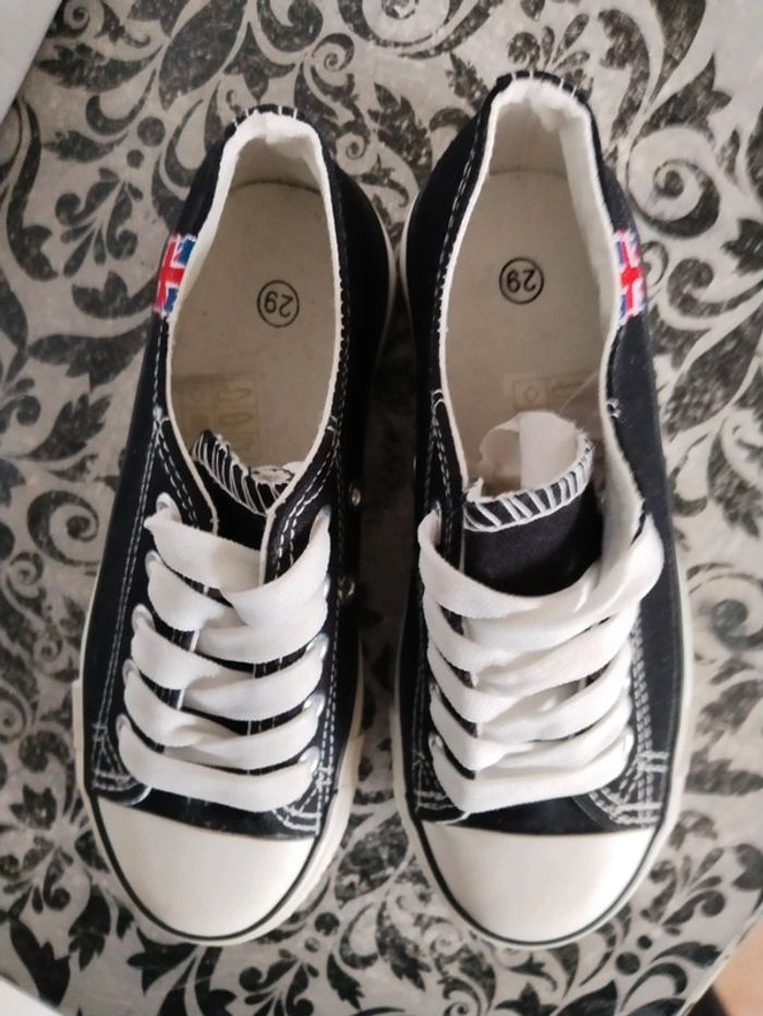 Baskets sneakers en toile enfant mixte pointure 29 - photo numéro 10
