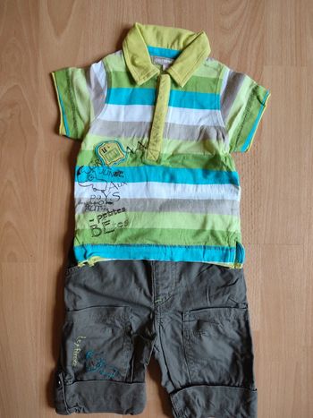 Tenue été pantalon/short et t-shirt assorti Orchestra en 9M