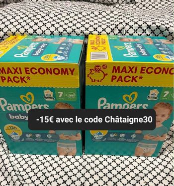 Deux carton de couche Pampers maxi economy taille 7 normal