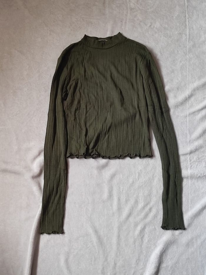 Pull court kaki taille S - photo numéro 2