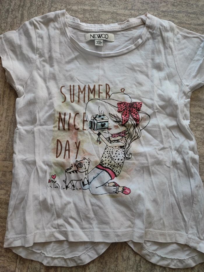 Lot de 3 t-shirts fille 3 ans - photo numéro 3