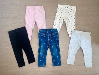 Lot 5 leggings 12 mois
