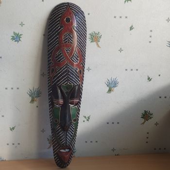 Masque Africain mural en bois