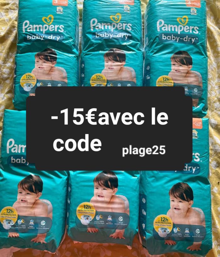 Six pack de couches Pampers taille 3 normal