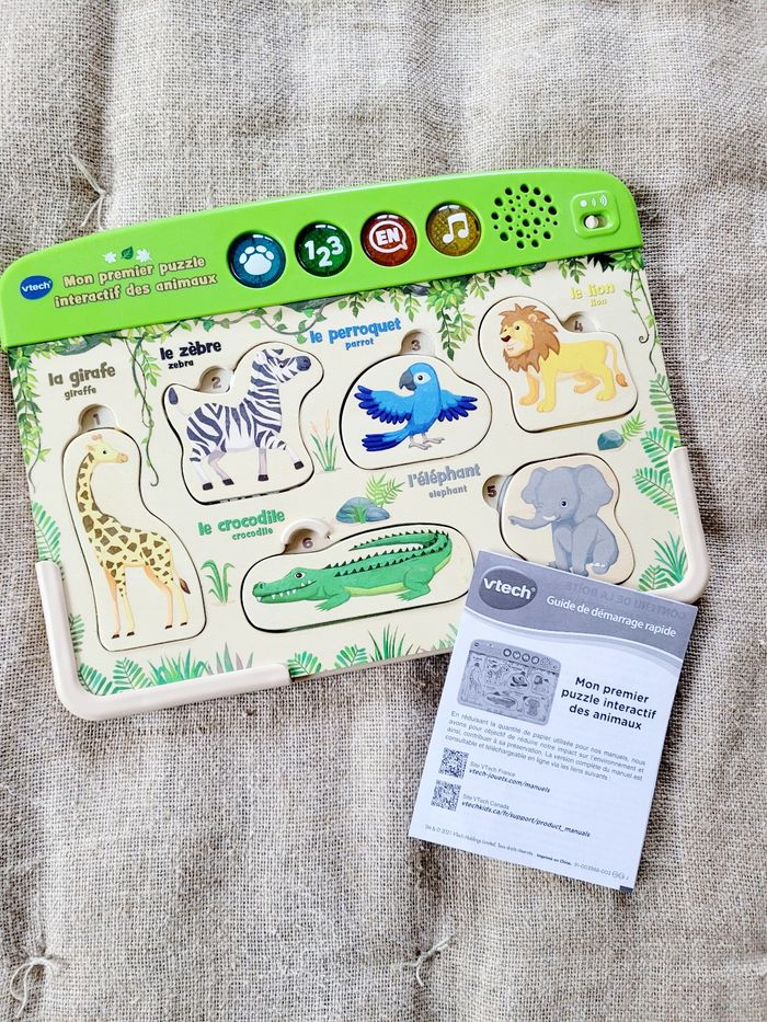 Mon premier puzzle intéractif des animaux Vtech - photo numéro 3