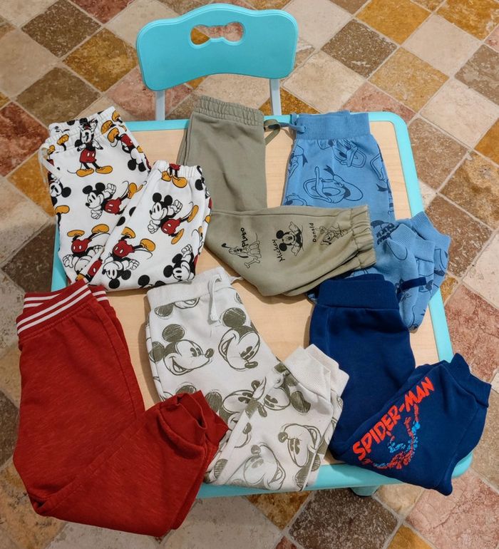 Lot 🌈 de 6 bas jogging 🧸 dont Disney 🎈 24 à 36 mois 🐦