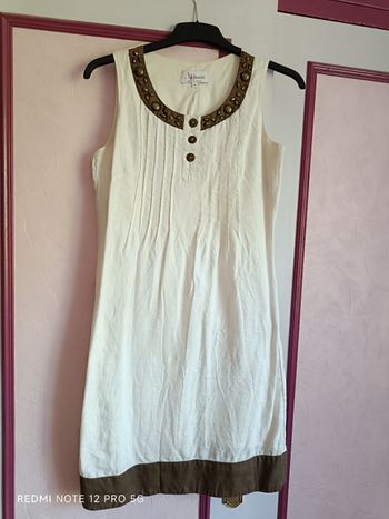 Robe écru Armand Thiery 100% lin T.38