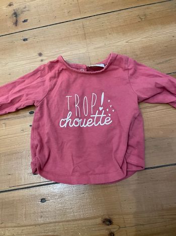 T-shirt trop chouette 3 mois