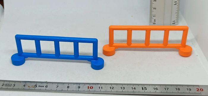 Barrières bleue et orange lego duplo - photo numéro 2