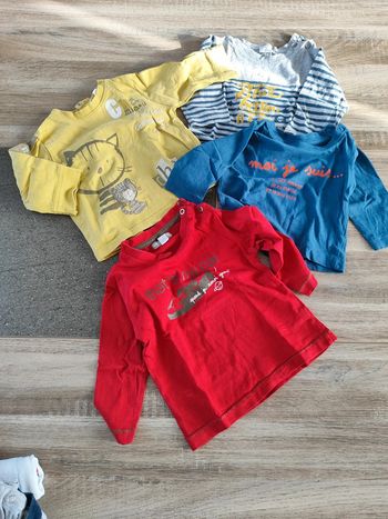 Lot 4 t-shirts manches longues