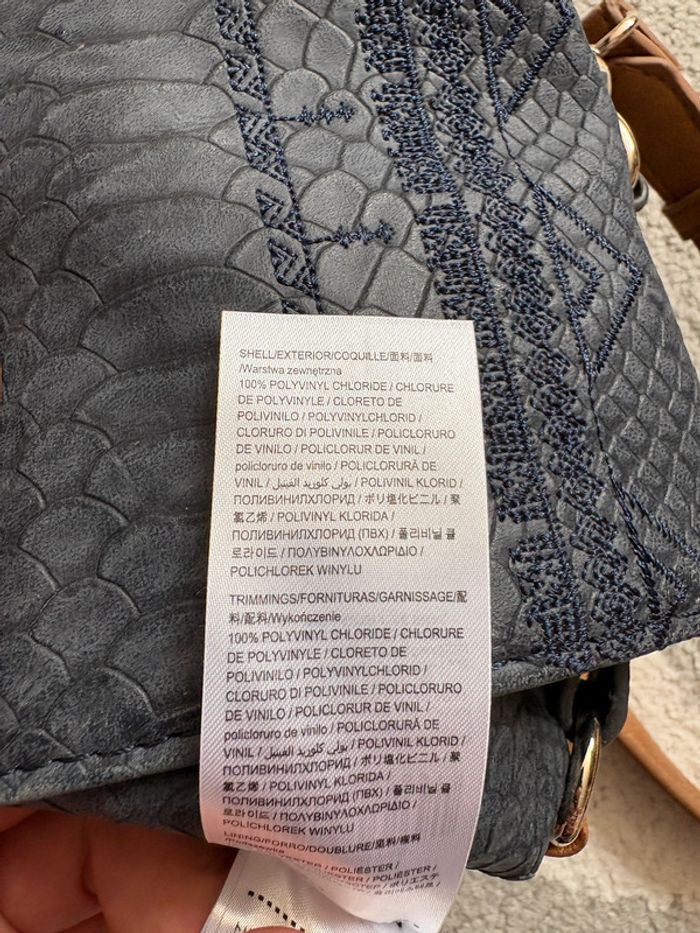 Sac à main Desigual | Bleu marine et marron | 39 X 24 cm - photo numéro 8