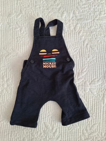 Salopette bleu marine bébé 1 mois disney mickey