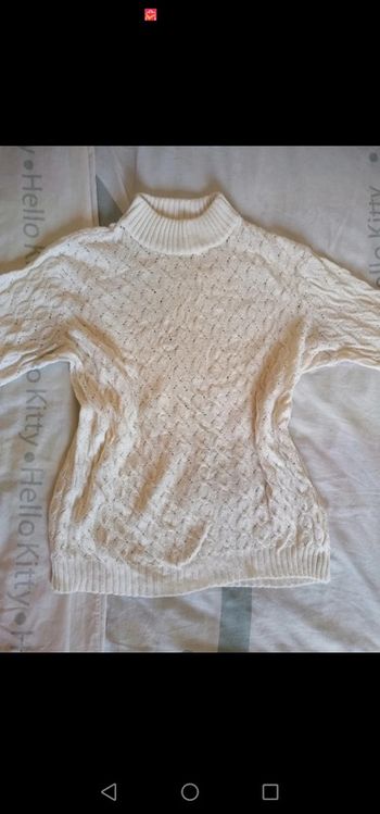 Pull blanc vintage