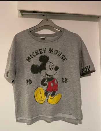 T-shirt Mickey Mouse gris – Taille 36/S – Très bon état