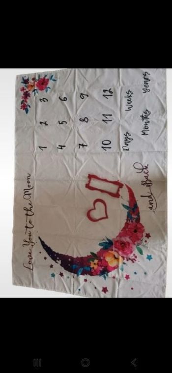 Drap photo souvenir évolution bébé semaine/mois/année