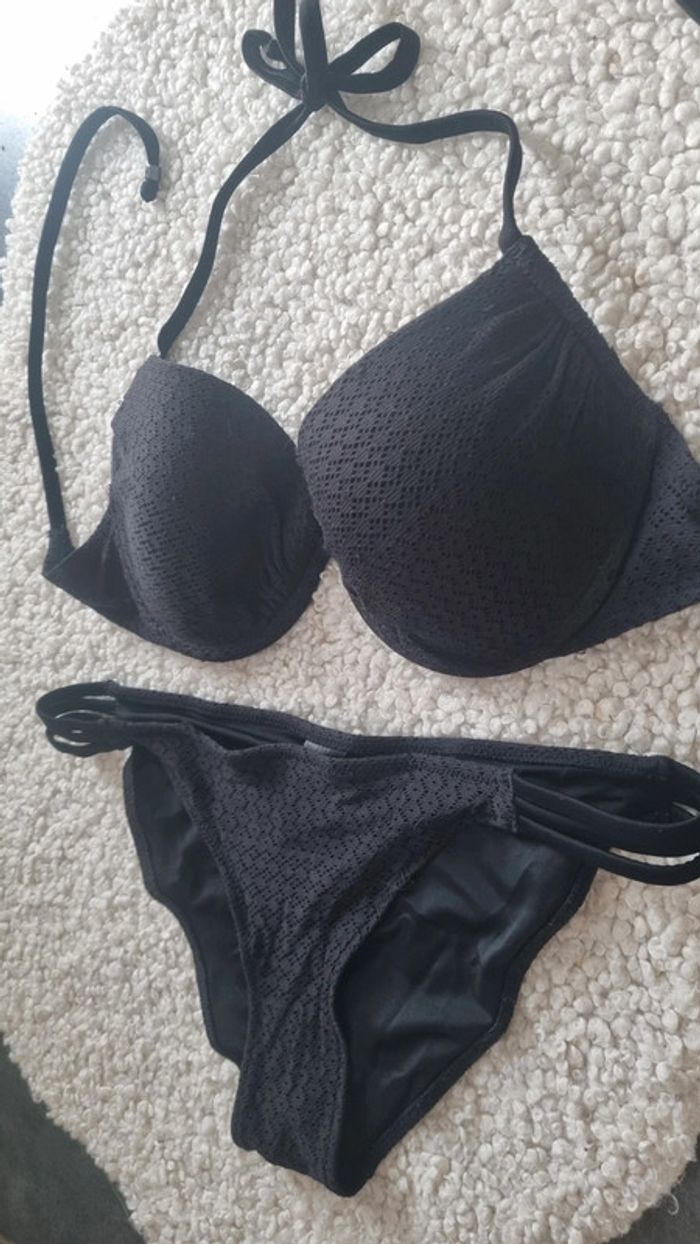 Maillot de bain 2 pièces H&M noir 42  80D - photo numéro 4