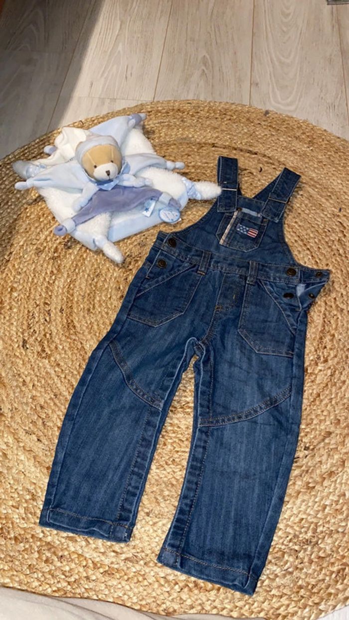 Salopette jeans tape à l œil 12 mois