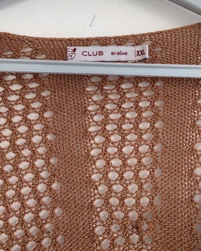 Pull en maille marron - photo numéro 4