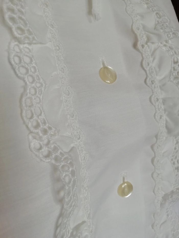 Chemise chemisier vintage Lolita shabby chic country cottage core dentelle lace - photo numéro 2