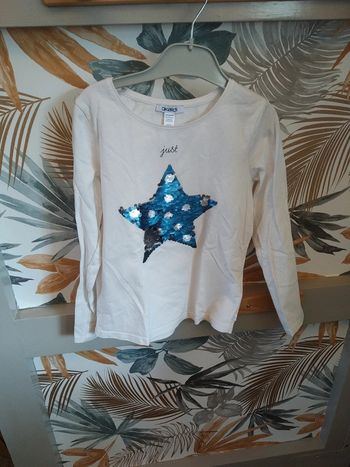 T shirt paillettes étoiles