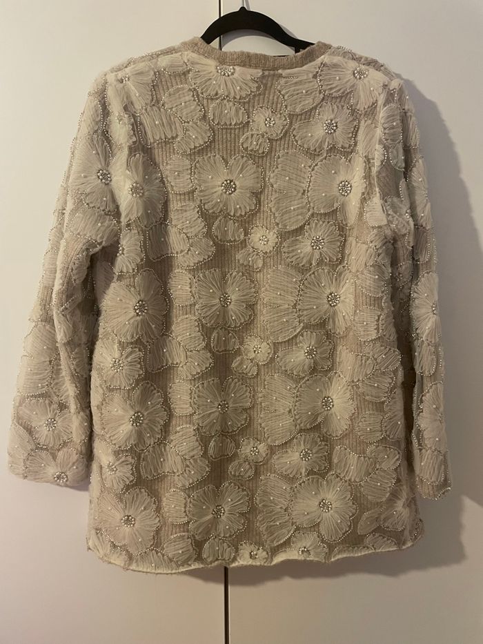 Gilet en laine brodé de perle - photo numéro 6