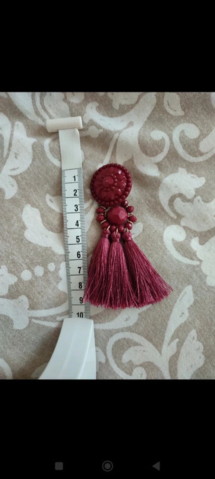 Grandes boucles d'oreilles pompons - photo numéro 4