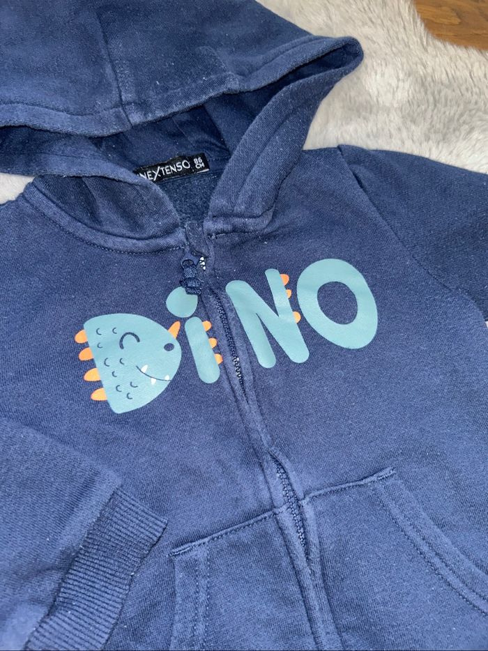 Gilet à zip bleu dinosaures - 18 mois - In extenso - photo numéro 2