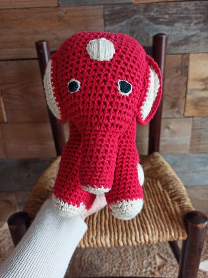 peluche éléphant crochet anne claire petit - photo numéro 8