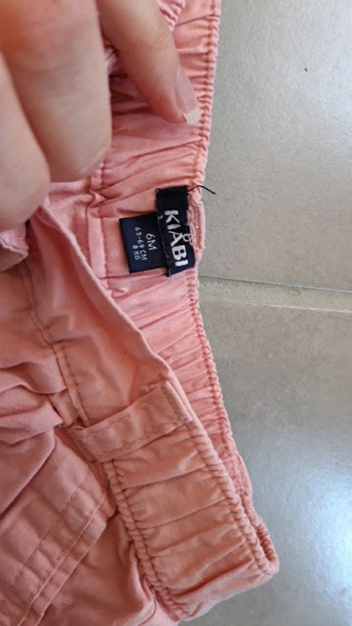 Pantalon/pantacourt kiabi rose 6 mois - photo numéro 5