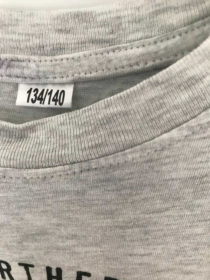 t-shirt garçon 134-140 cm 9-10ans zeeman gris chiné coton - photo numéro 2