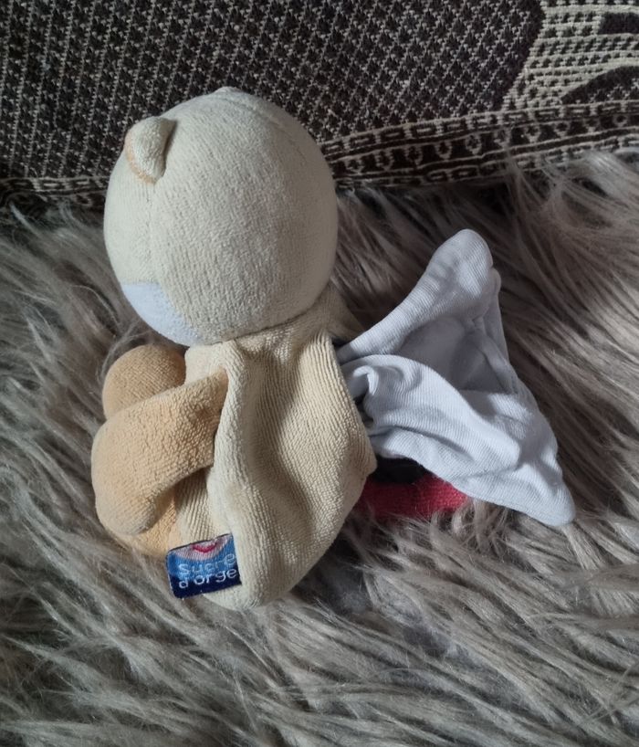 Doudou chat Cajou avec mouchoir intégré - photo numéro 5
