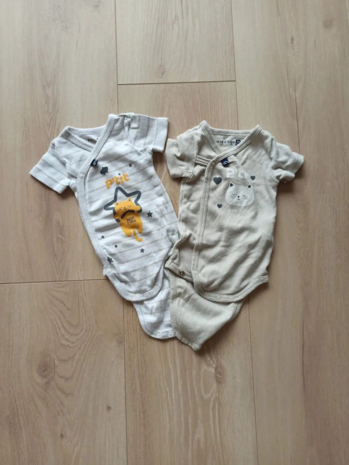 Lot de 2 bodies manches courtes