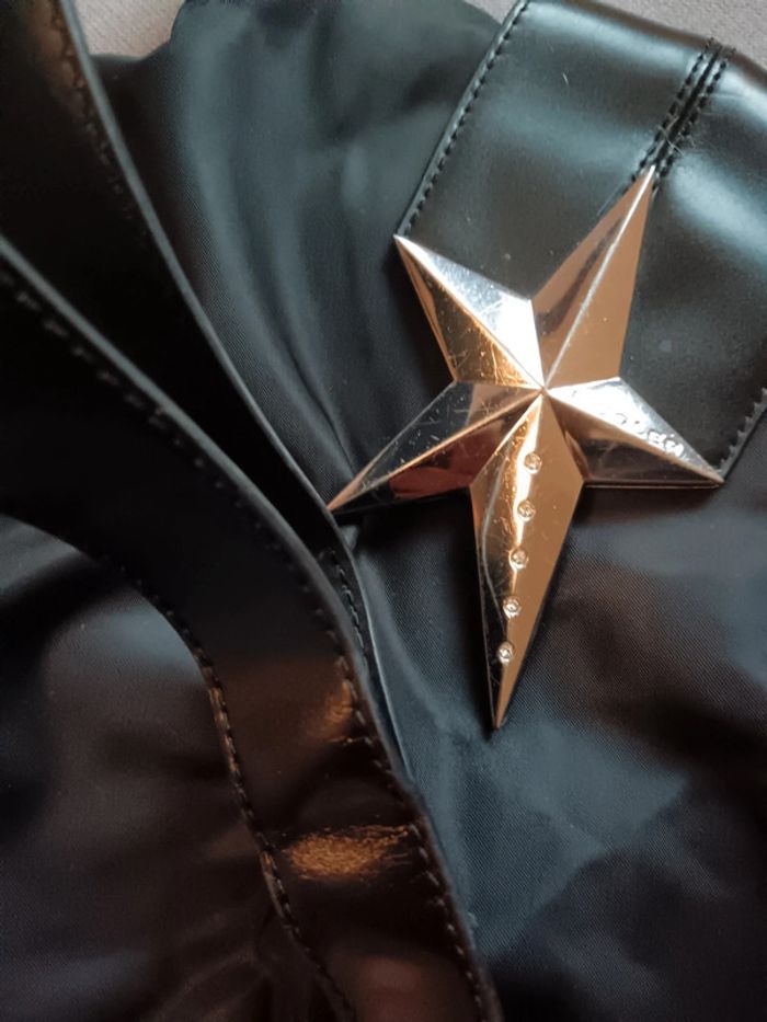 Sac bandoulière toile et cuir | Thierry Mugler |Zenith 13 - photo numéro 4