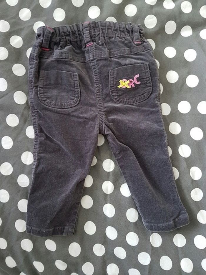 Pantalon gris en velours - photo numéro 2