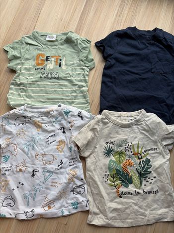 Lot t shirt 9 mois neuf