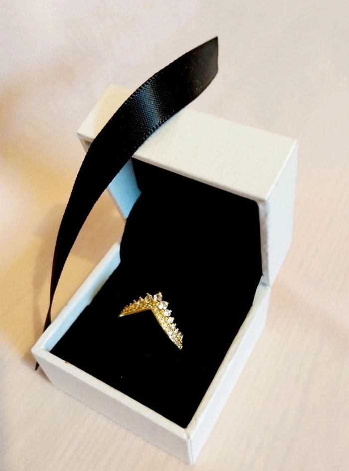 Bague couronne scintillante 56