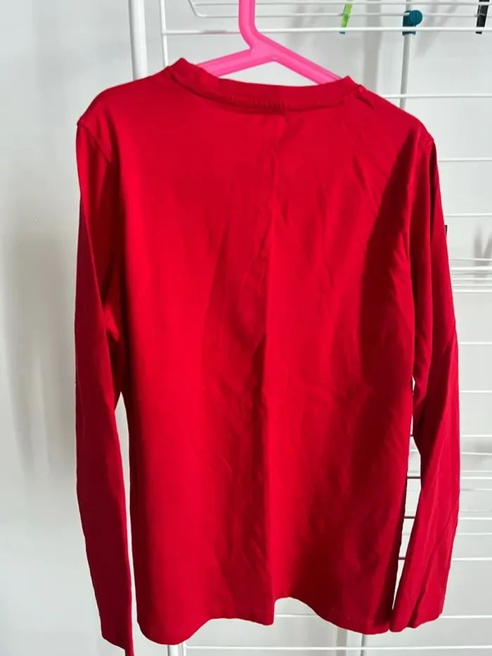 T shirt rouge manches longues - photo numéro 4