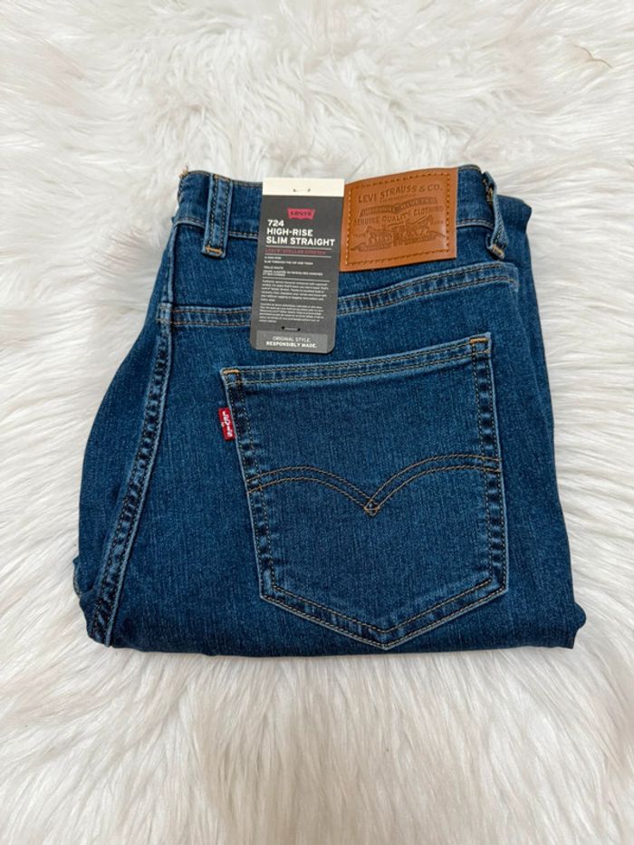 Jean Levi’s 724 Slim Straight – Taille 30/30 – Bleu classique – Neuf avec étiquette - photo numéro 5