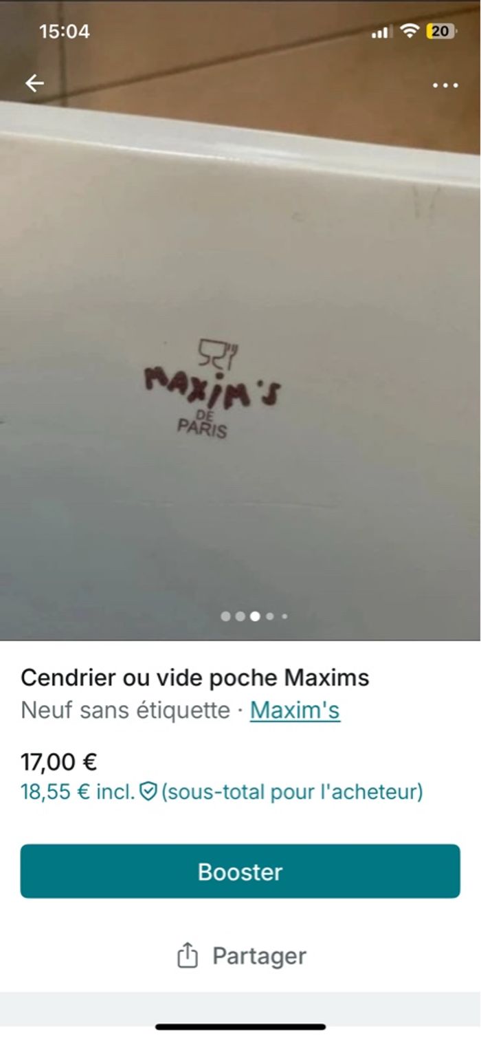 Cendrier vide poche Maxims - photo numéro 8