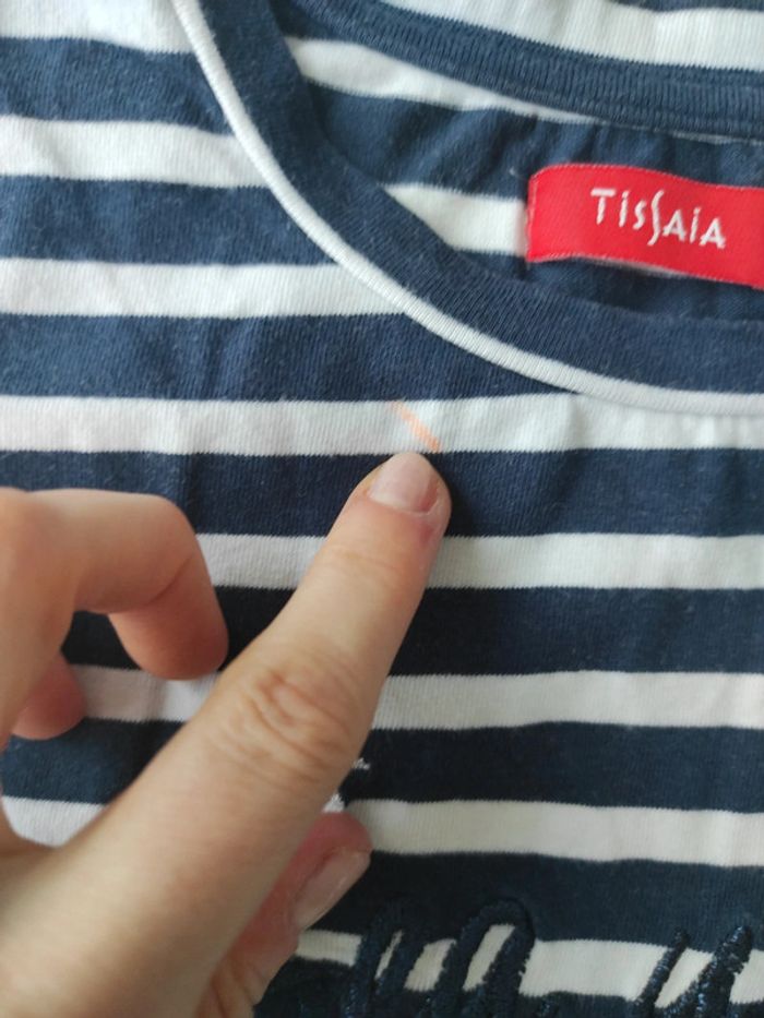Tee-shirt rayures fille 6ans - photo numéro 4