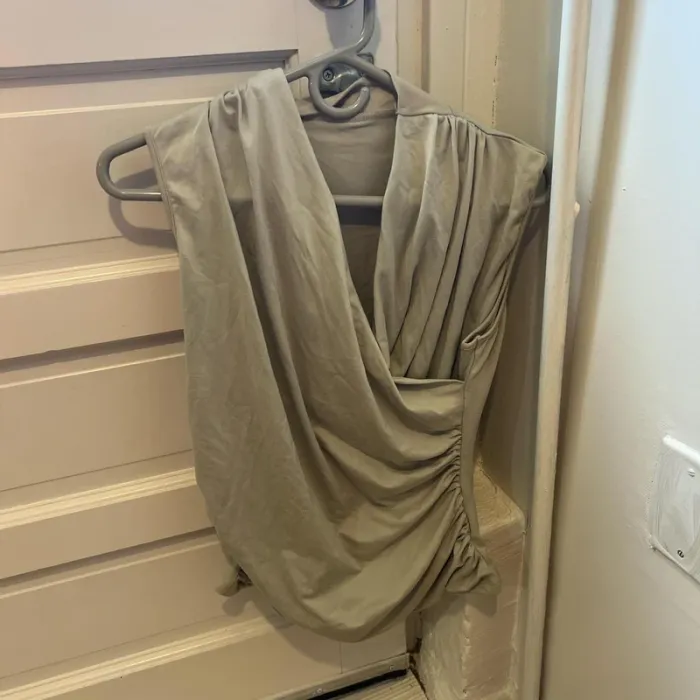 ruched cross over top