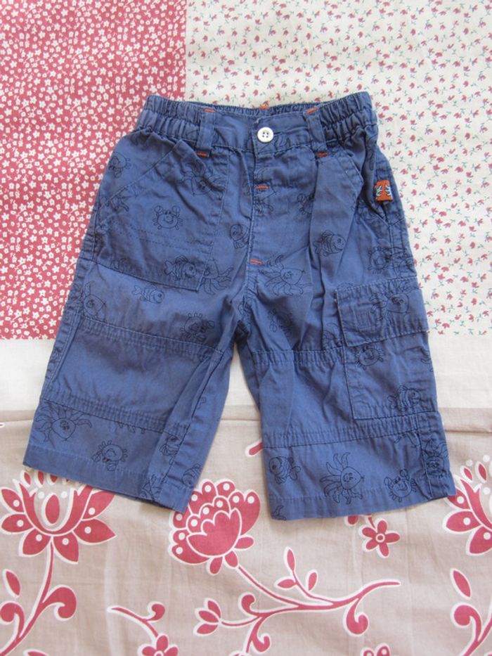Pantalon toile bleu 1 mois