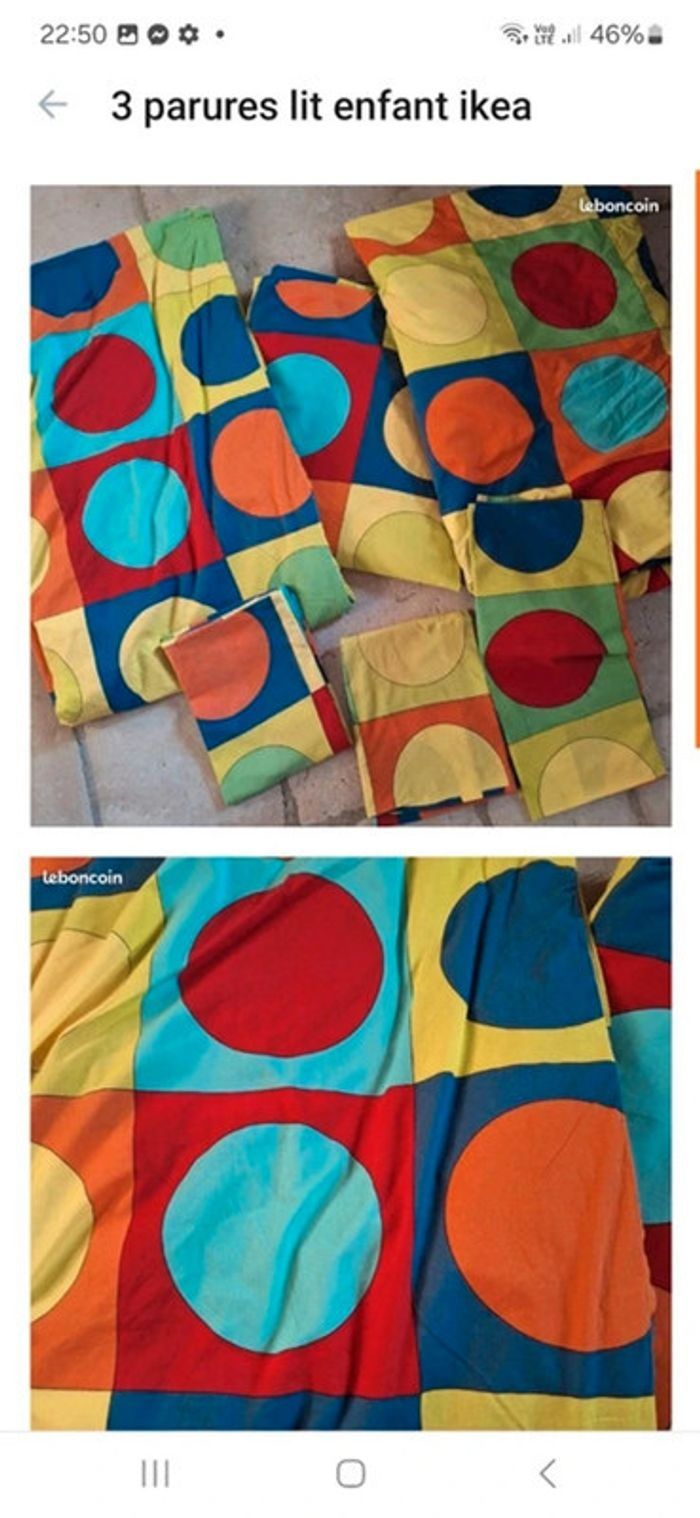 Lot de 3 parures lit enfant ikea - photo numéro 8
